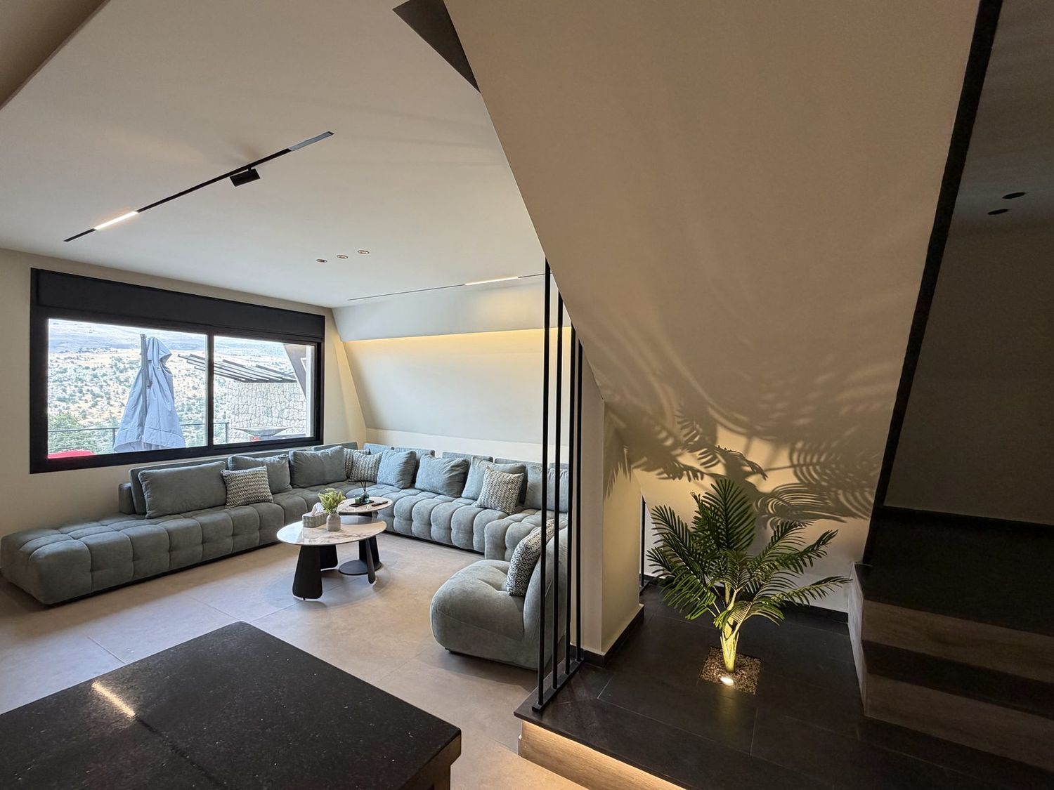 SkyLoft 0 living room with large sofa